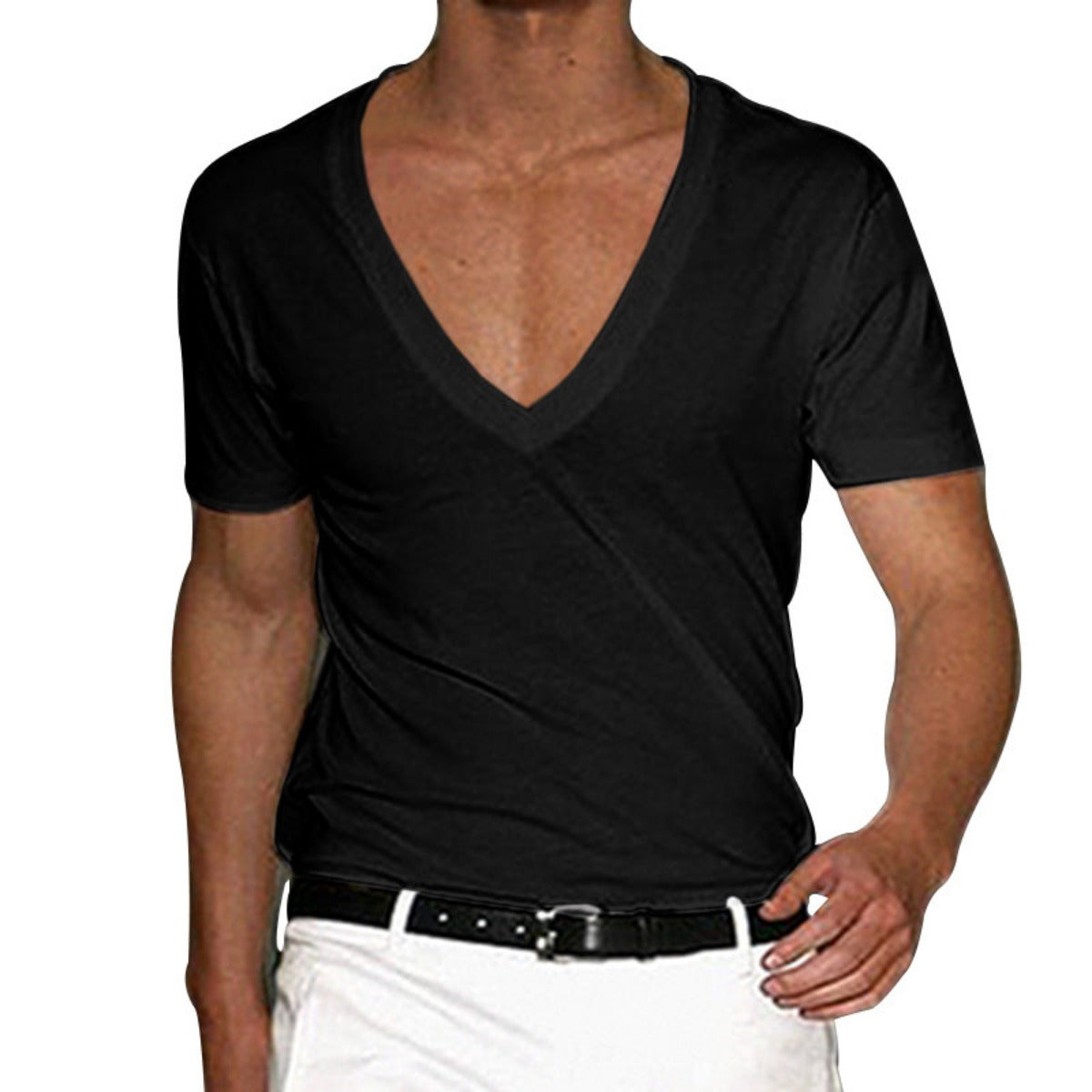 R&B | Slim Fit T-Shirt mit V-Ausschnitt