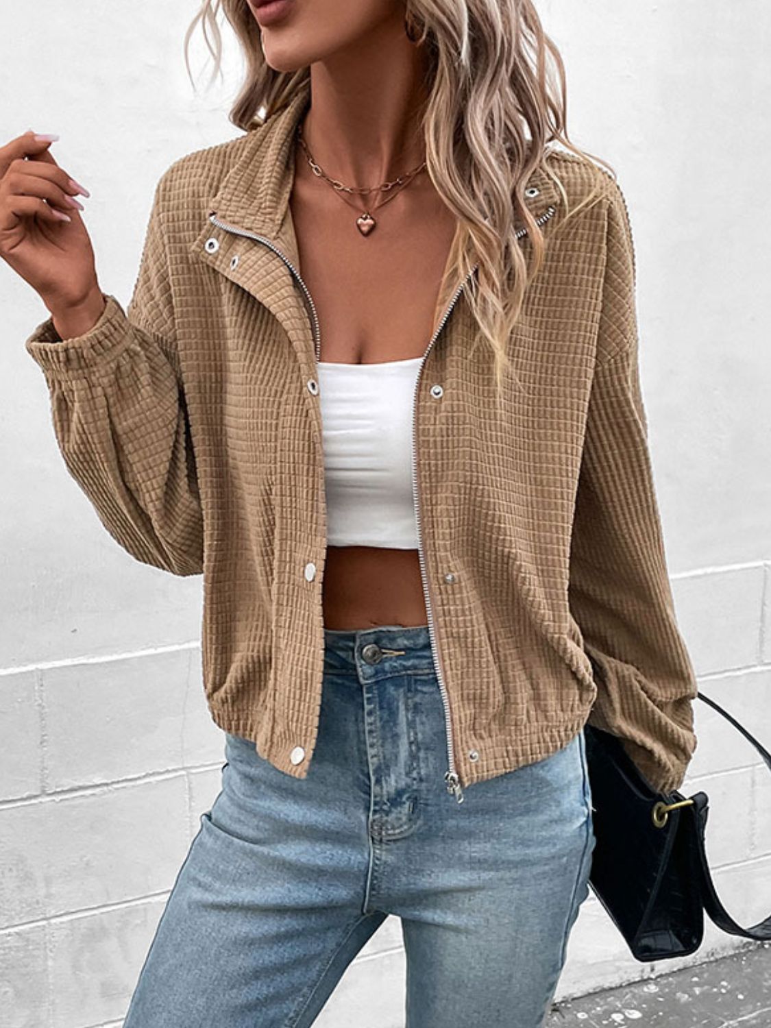 R&B | Langarmjacke mit niedergedrückter Schulter