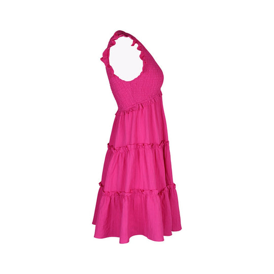 R&B | Ärmelloses Kleid mit Anhänger in Uni-Farbe