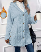 R&B | Jacke - Kunstpelz - Lockere Passform - Mit Kapuze und Knopfdetails