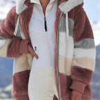 R&B | Color Block Zip-Up Kapuzenjacke