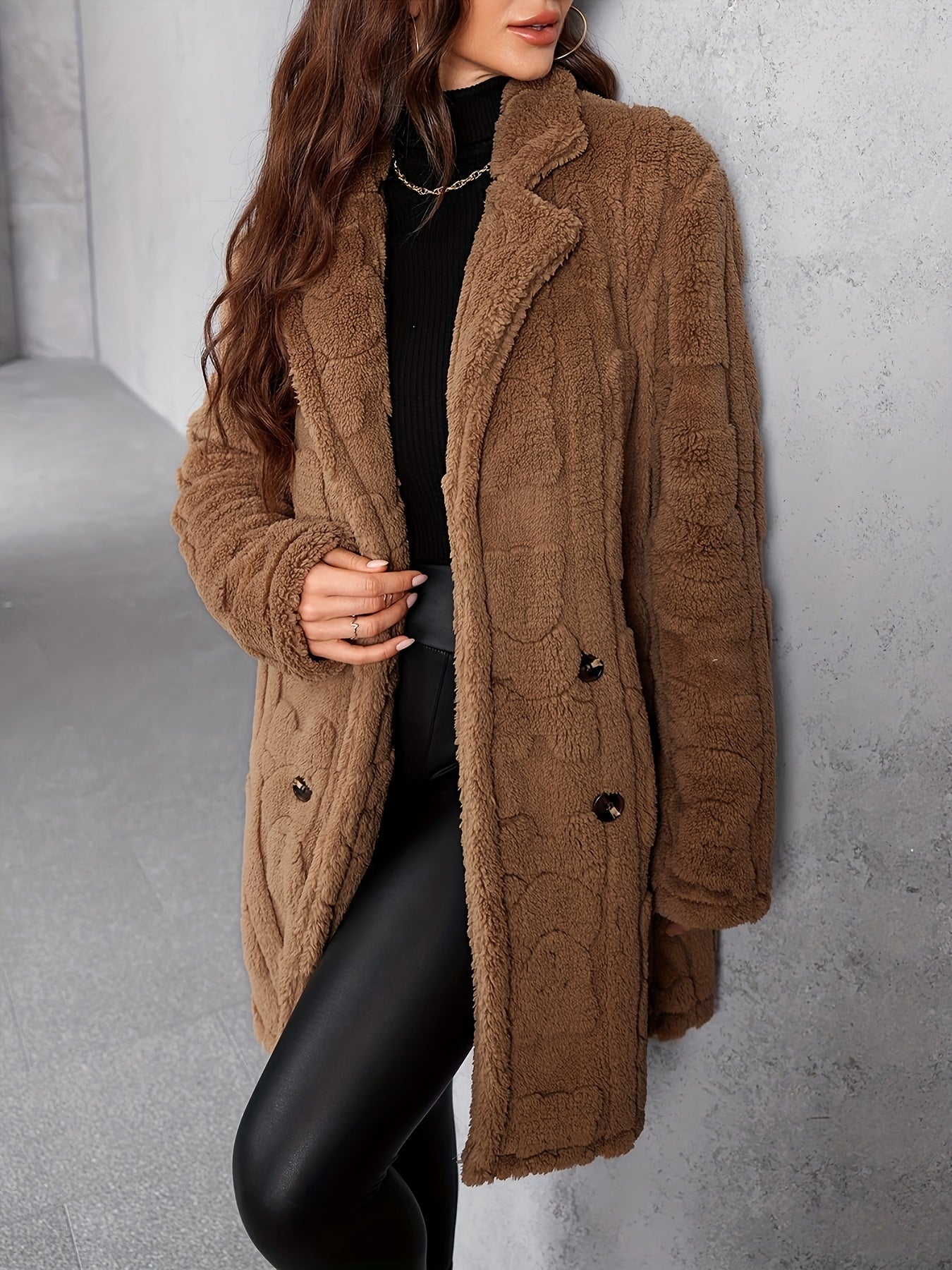 R&B | Elegante Damen Brauner Pelzmantel