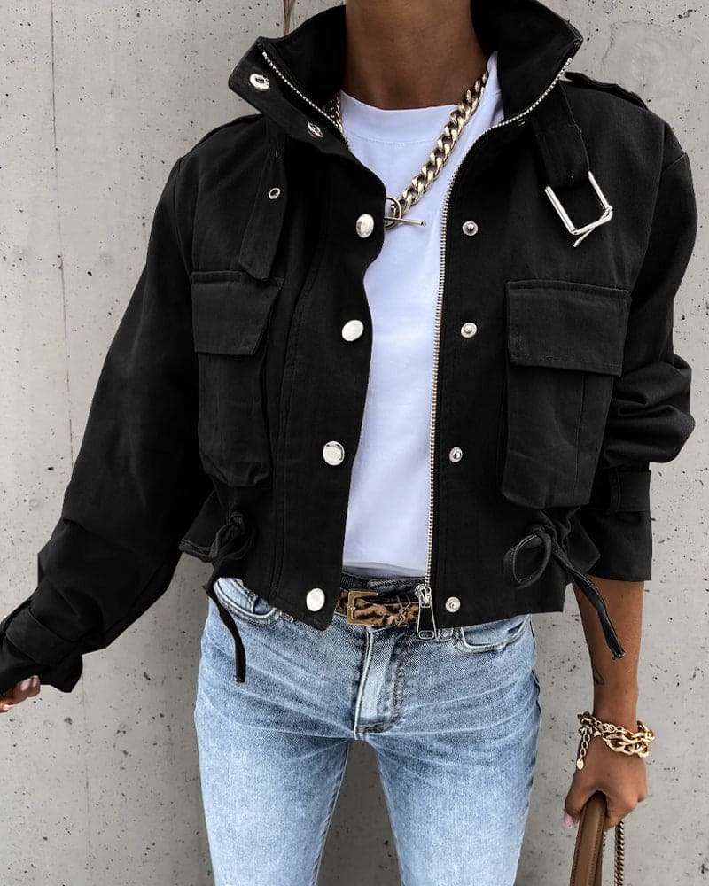 R&B | Damen Crop Utility Jacke