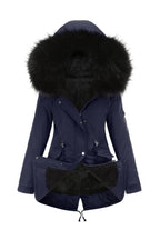 R&B | Winter warmer Fleece-Mantel mit Baumwoll-Steppjacke