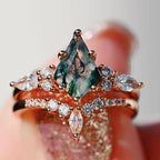 Grüner Moosachat Ring