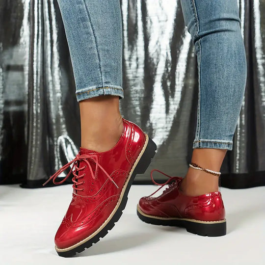 R&B | Lackschuhe Im Oxford-Stil mit Klobiger Sohle für Damen