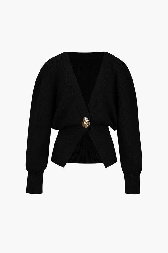 R&B | Pullover-Cardigan mit V-Ausschnitt