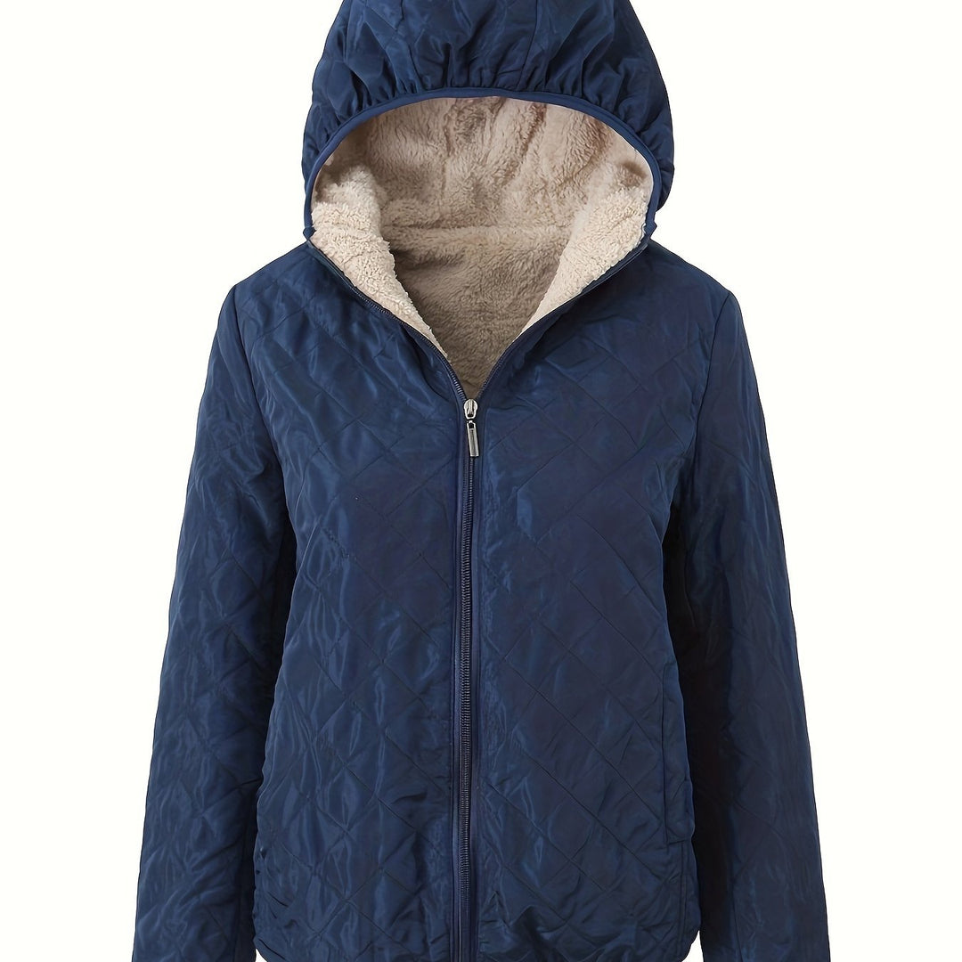 R&B | Steppjacke mit Kapuze und Reißverschluss