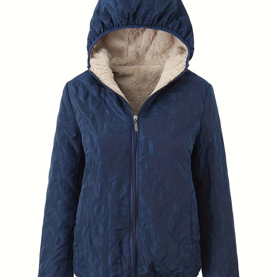 R&B | Steppjacke mit Kapuze und Reißverschluss