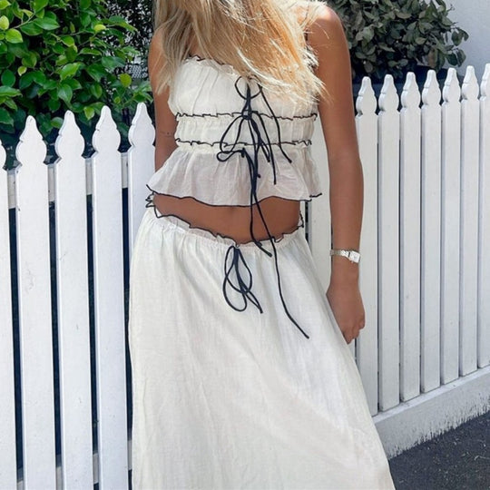 R&B | Hosenträger Top Temperament Kleid
