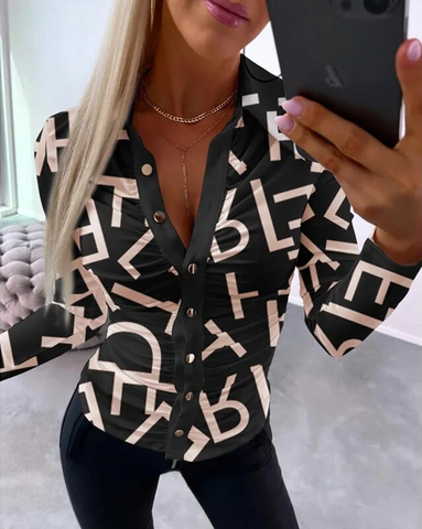 R&B - Herbst Vintage Print Top
