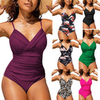 R&B | Sexy schlichter, kreuzfaltbarer, enger einteiliger Bikini