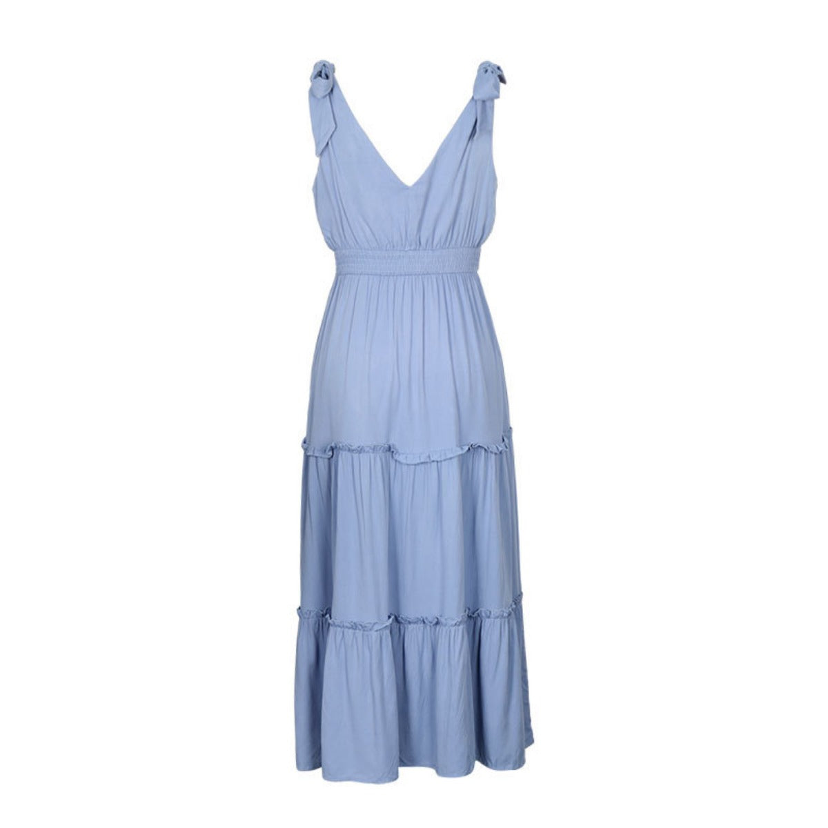 R&B | Solide Farbe Strumpfhalter Pilz Rand hohe Taille Kleid