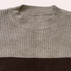 R&B | Zweifarbiger Strickpullover mit Cut-Out-Ärmeln