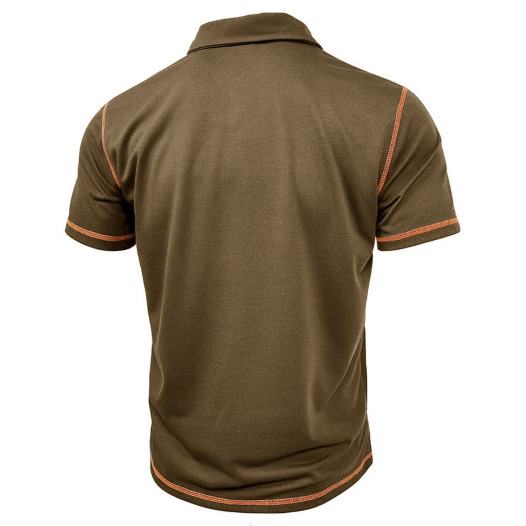 R&B | Kurzärmeliges Poloshirt zum Spleißen