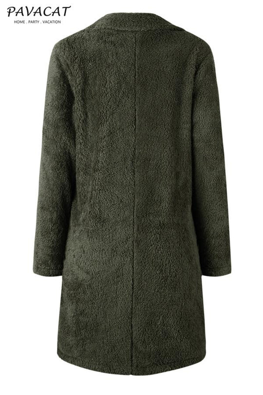 R&B | Faux Fur Langmantel Beige