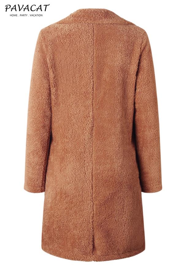 R&B | Faux Fur Langmantel Beige