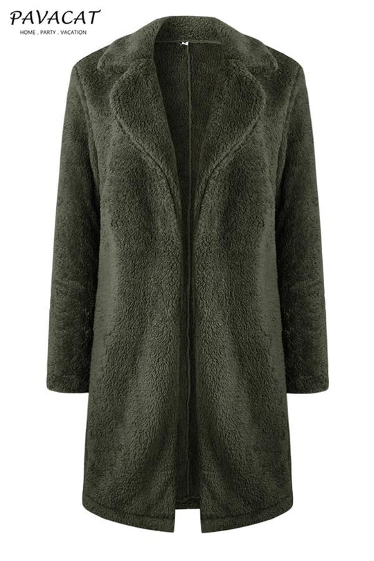 R&B | Faux Fur Langmantel Beige