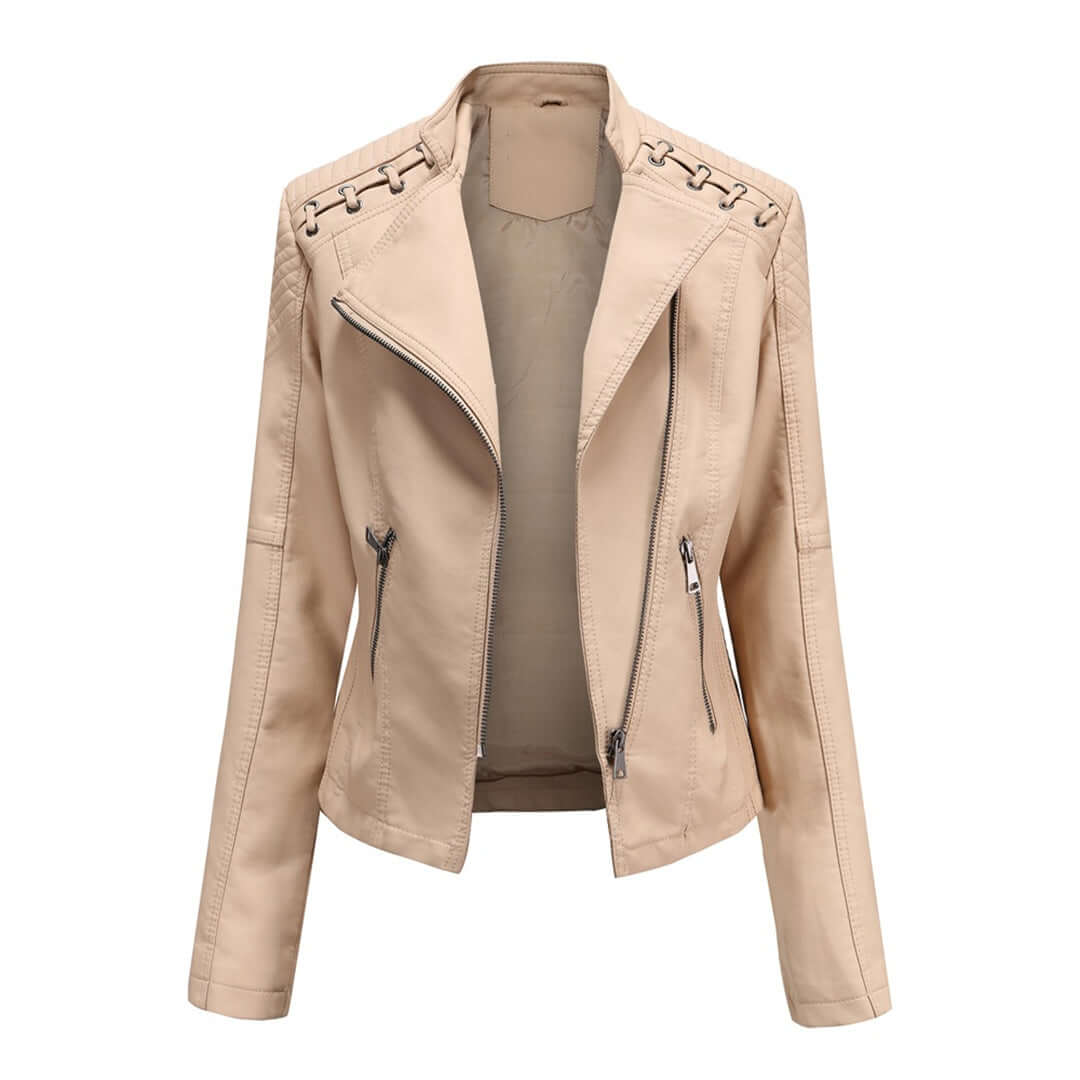 R&B | Damen Faux-Leder Bikerjacke
