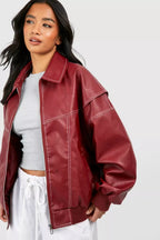 Rote Oversize jacke