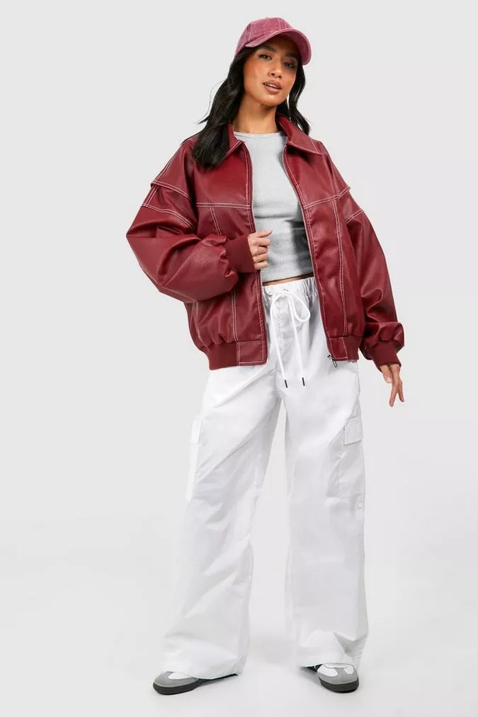 Rote Oversize jacke