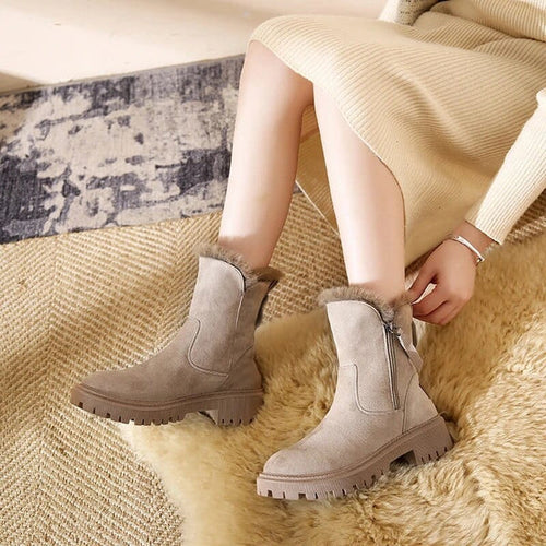 R&B | Warme Fleecestiefel mit Baumwollfutter