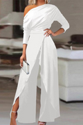 R&B | Damen Festlich Jumpsuit Weiß