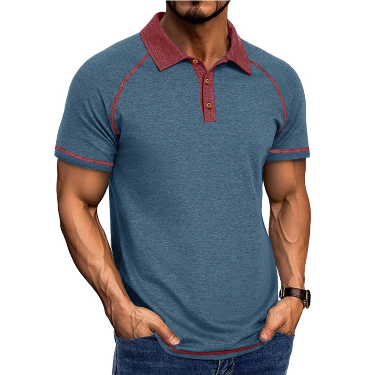 R&B | Kurzärmeliges Herren-T-Shirt mit Revers