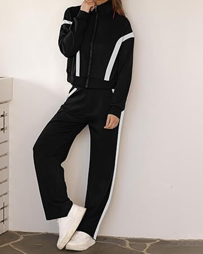 R&B | Satz mit Sporty Lässig Stil Merkmalen Von Jacke und Hosen