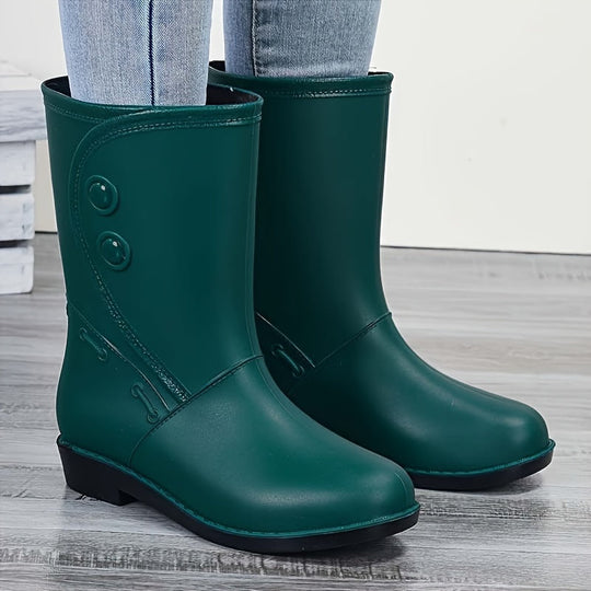R&B | Damen wasserdichte und bequeme Gummistiefel mit rutschfester Sohle