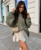 R&B | Gemütlicher, Übergrößen-Cardigan In Weichem Khaki