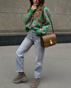 R&B | Muster Strickpullover Weich und Trendy Statement-look
