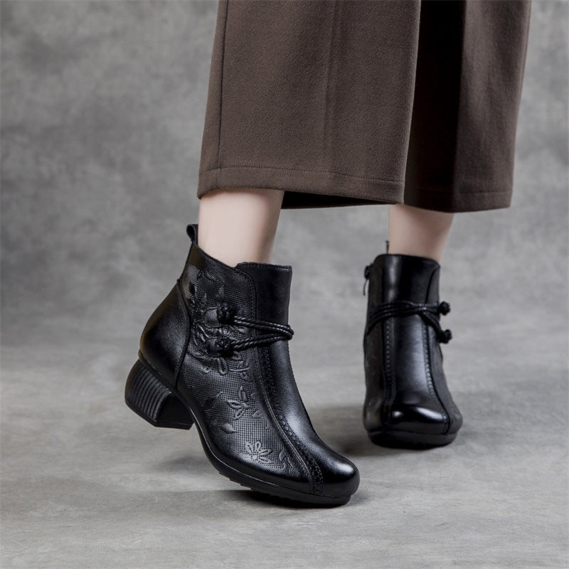 Handgemachte Lederstiefeletten mit warmem Innenfutter R&B R&B