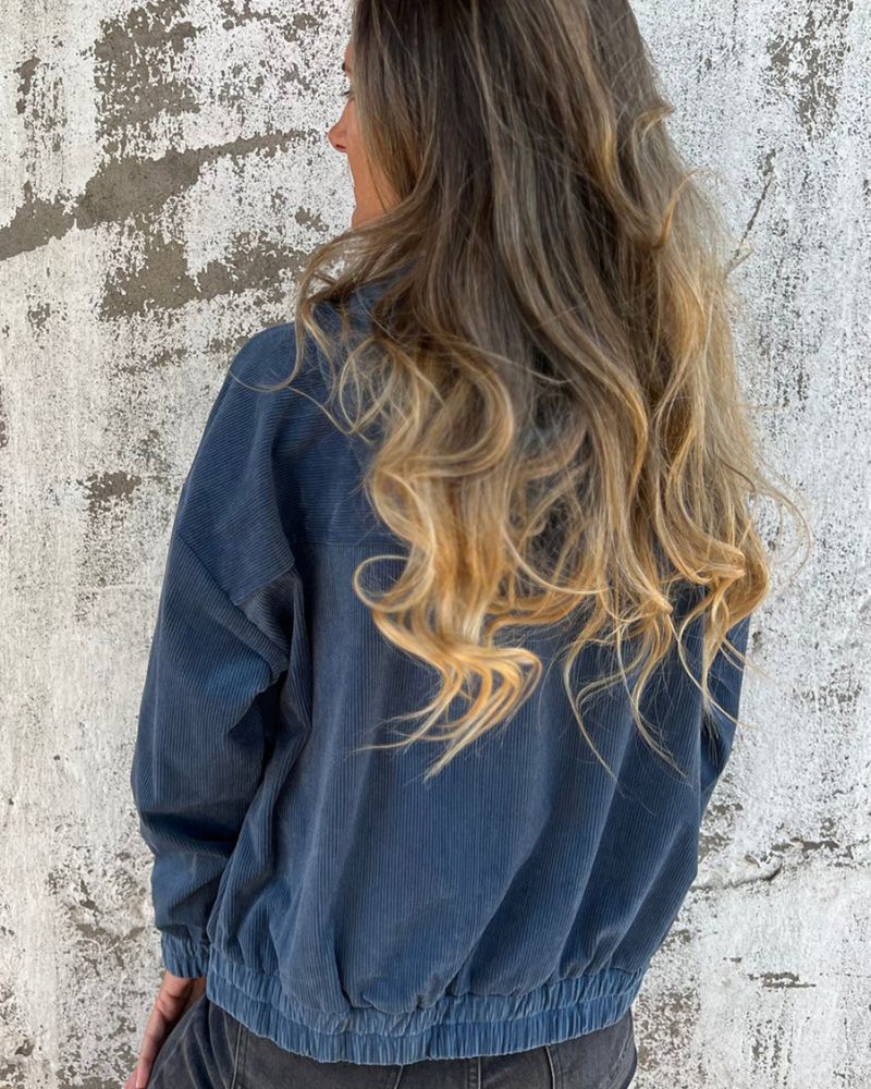 R&B | leichte Cord-Jacke mit Kapuze für Damen