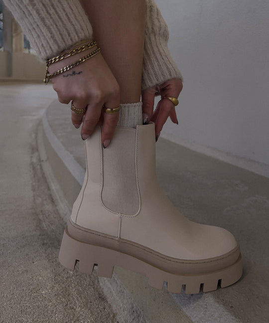 R&B | Beige Kurze Stiefel