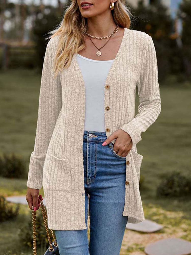 R&B | Modische Strickjacke für Frauen mit Taschen