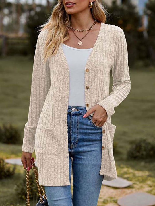 R&B | Modische Strickjacke für Frauen mit Taschen