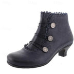 R&B | Damen Viktorianische Schnür-Stiefeletten mit Spitzenbesatz