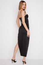 R&B | Plissiertes Korsett Midikleid