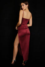 R&B | Plissiertes Korsett Midikleid