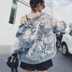 R&B | Blumen Denim-Jacke