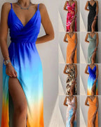 FLOUNY - Maxikleid mit tropischem Muster - FashionWOLF