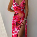FLOUNY - Maxikleid mit tropischem Muster - FashionWOLF