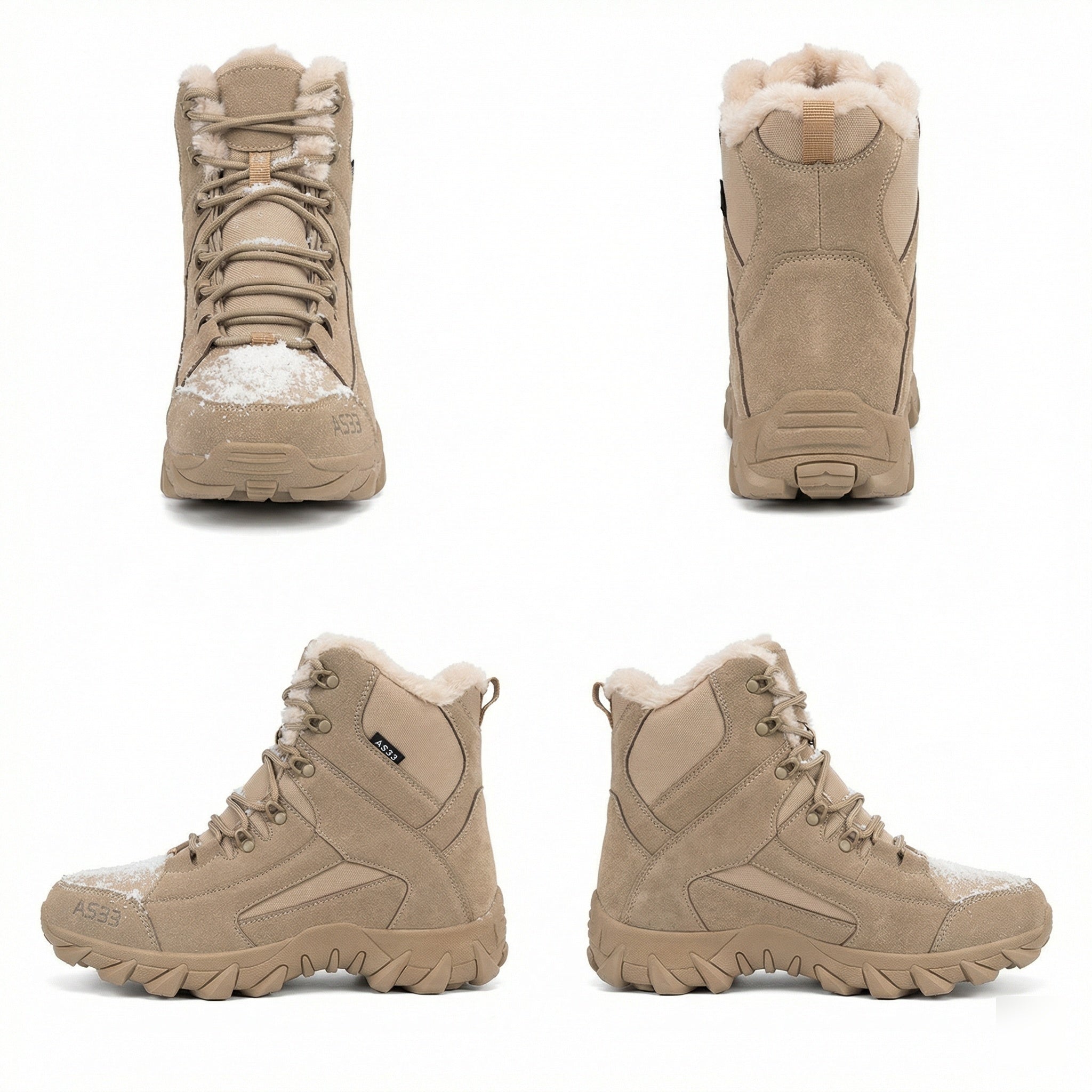 Herren wetterfeste Winterstiefel mit isolierender Fütterung und rutschfester Sohle R&B