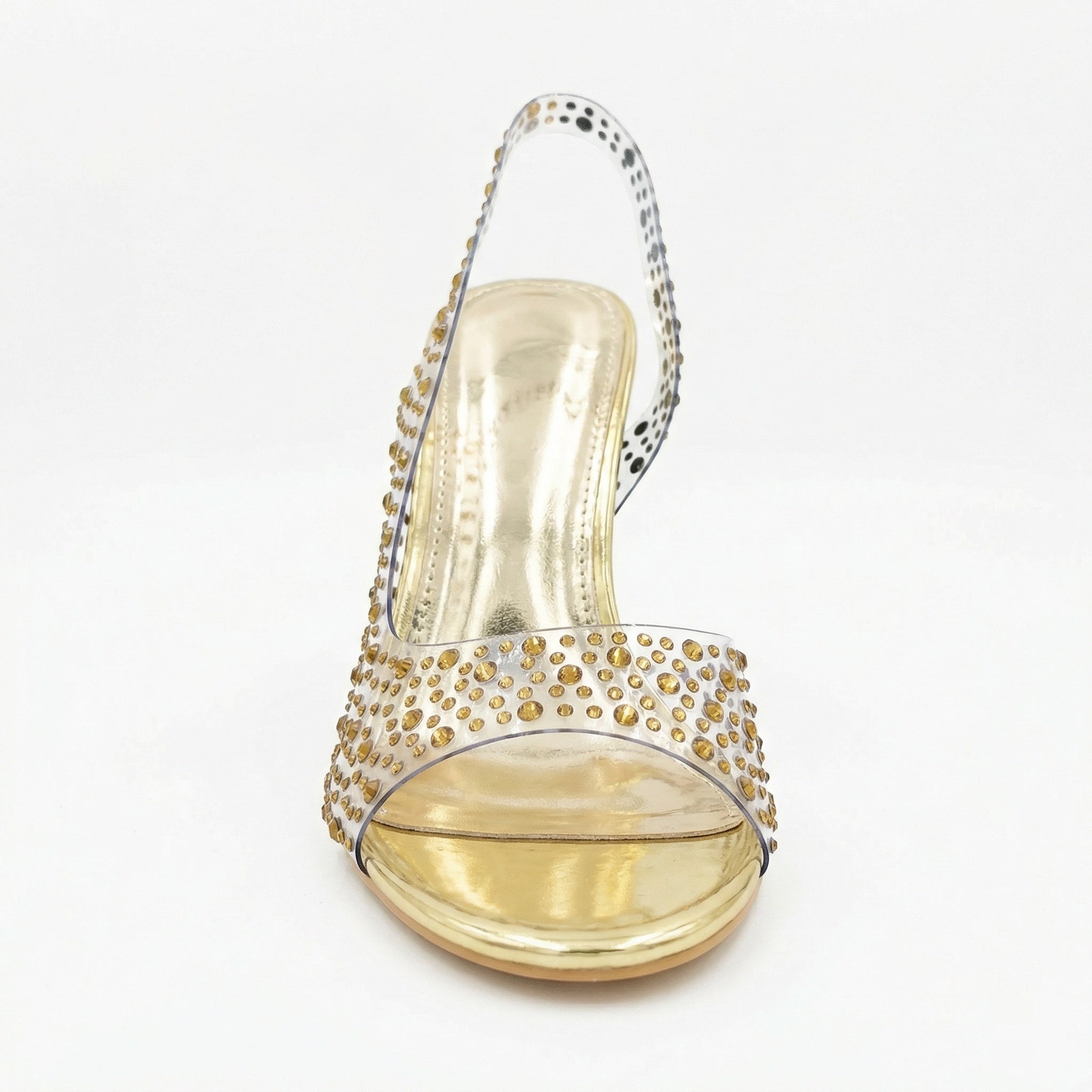 Damen Glamouröse High Heel Sandalen mit funkelndem Strassbesatz R&B