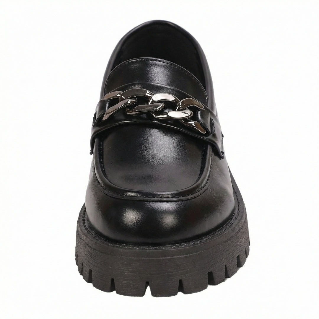 Damen Chunky Loafers mit Ketten-Applikation und robustem Profil R&B