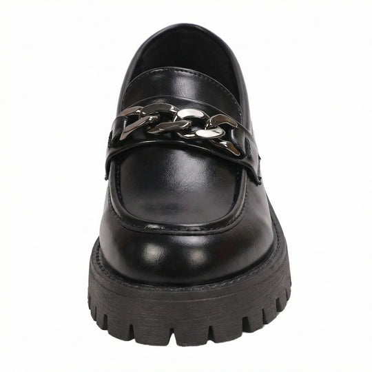 Damen Chunky Loafers mit Ketten-Applikation und robustem Profil R&B