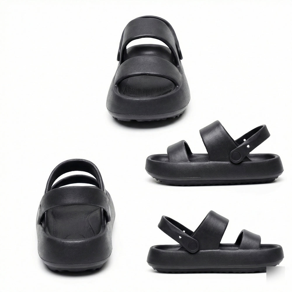 R&B | Orthopädische Sandalen Comfort Plus Pantoletten mit Doppelriemen Gepolsterte, Lässige Slip-On-Sandalen