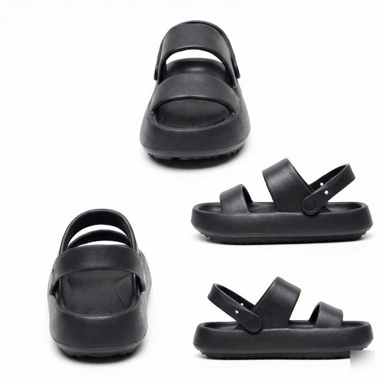 R&B | Orthopädische Sandalen Comfort Plus Pantoletten mit Doppelriemen Gepolsterte, Lässige Slip-On-Sandalen