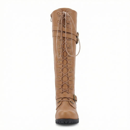 Steampunk-Inspirierte Damen Schnürstiefel R&B